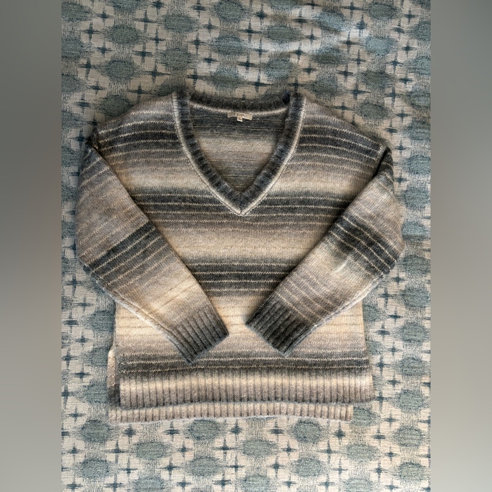 Z Supply Autumn Striped Sweater in dusty indigo